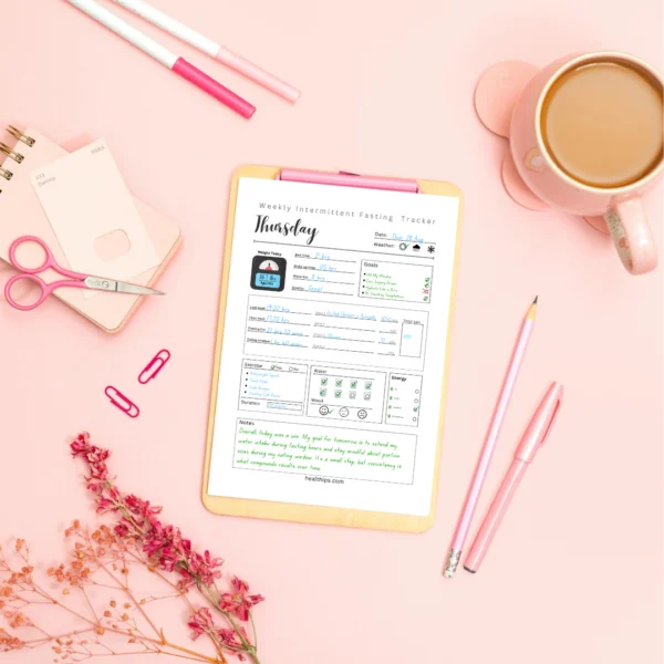 Printable Weekly Intermittent Fasting Tracker - Image 2