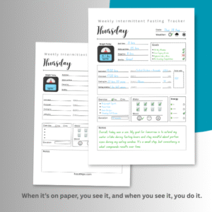 Intermittent Fasting Log (Printable | Weekly)
